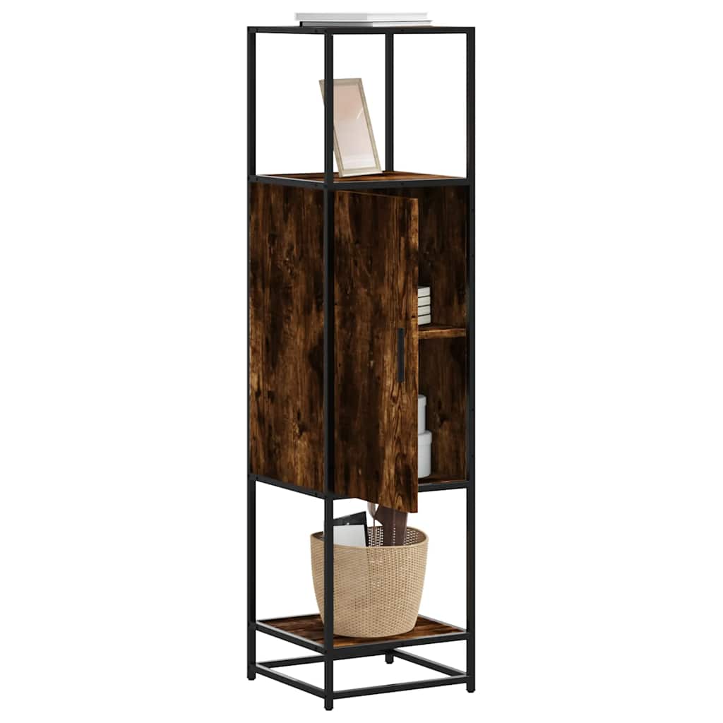 vidaXL Dulapuru stejar afumat 35,5x35x139 cm lemn și metal prelucrat vidaXL Dulapuru stejar afumat 35,5x35x139 cm lemn și metal prelucrat