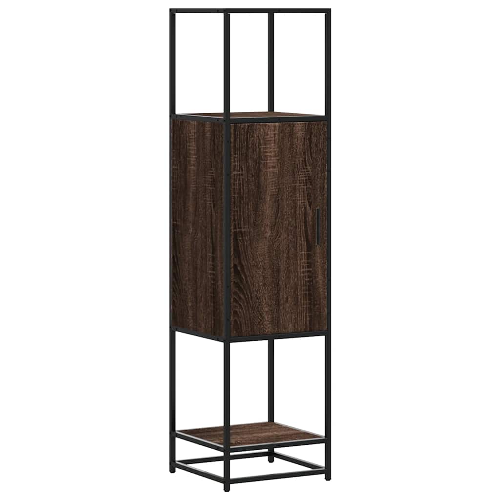 vidaXL Dulapuru stejar maro 35,5x35x139 cm lemn și metal prelucrat vidaXL Dulapuru stejar maro 35,5x35x139 cm lemn și metal prelucrat