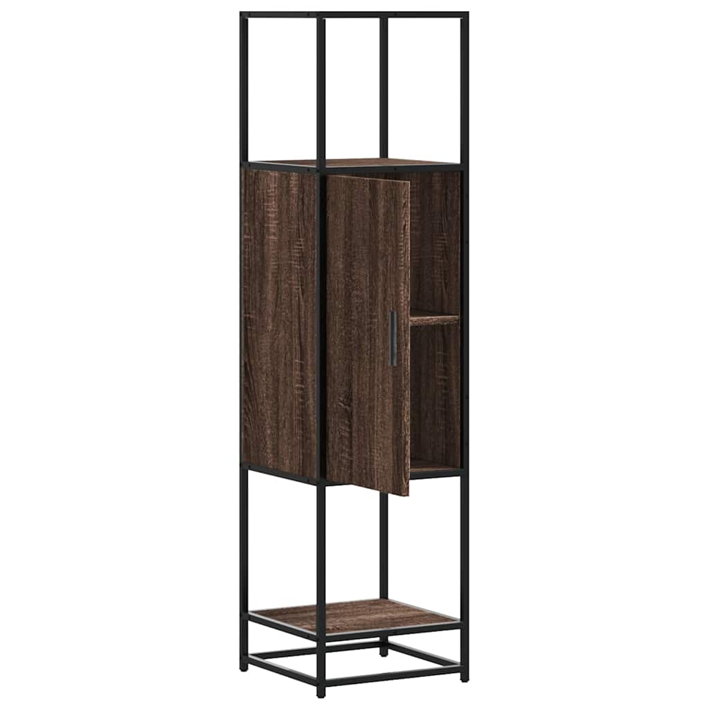 vidaXL Dulapuru stejar maro 35,5x35x139 cm lemn și metal prelucrat vidaXL Dulapuru stejar maro 35,5x35x139 cm lemn și metal prelucrat