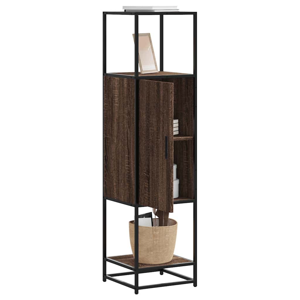 vidaXL Dulapuru stejar maro 35,5x35x139 cm lemn și metal prelucrat vidaXL Dulapuru stejar maro 35,5x35x139 cm lemn și metal prelucrat