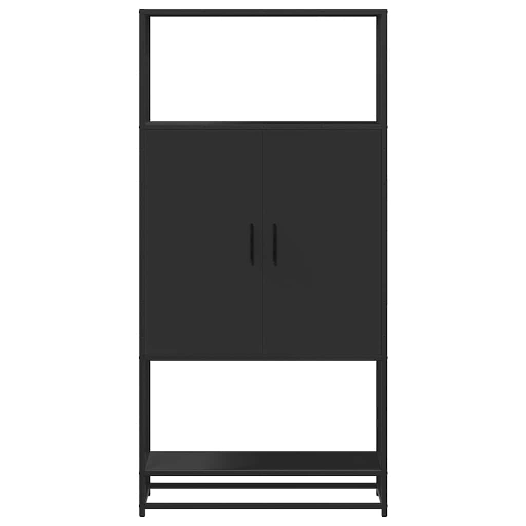 vidaXL Dulapuru negru 68x35x139 cm lemn și metal prelucrat vidaXL Dulapuru negru 68x35x139 cm lemn și metal prelucrat
