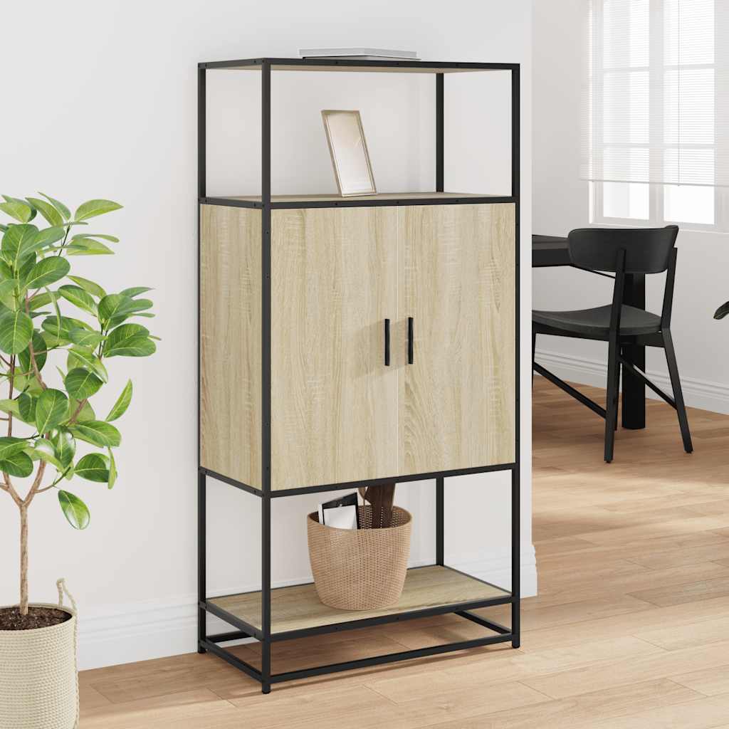 vidaXL Dulapuru Stejar Sonoma 68x35x139 cm lemn și metal prelucrat vidaXL Dulapuru Stejar Sonoma 68x35x139 cm lemn și metal prelucrat