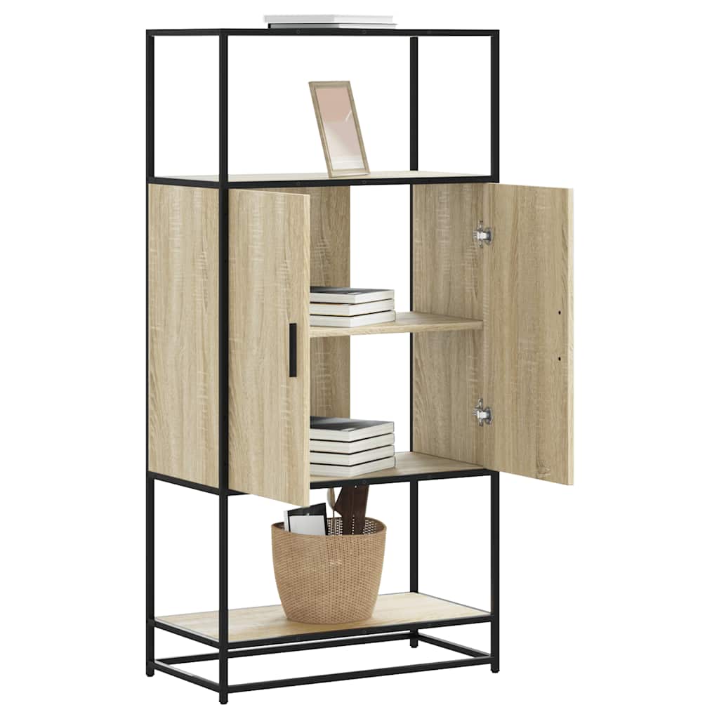 vidaXL Dulapuru Stejar Sonoma 68x35x139 cm lemn și metal prelucrat vidaXL Dulapuru Stejar Sonoma 68x35x139 cm lemn și metal prelucrat