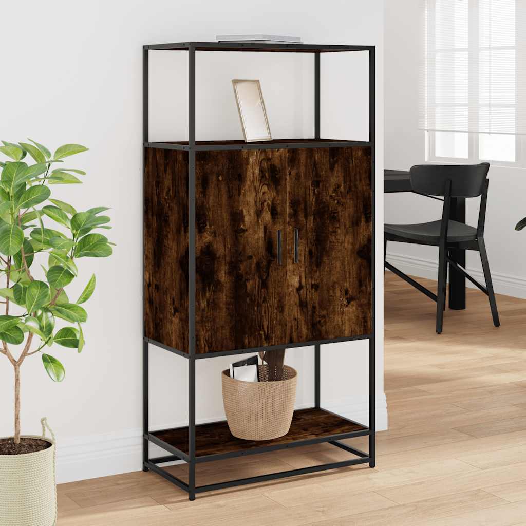 vidaXL Dulapuru stejar afumat 68x35x139 cm lemn și metal prelucrat vidaXL Dulapuru stejar afumat 68x35x139 cm lemn și metal prelucrat