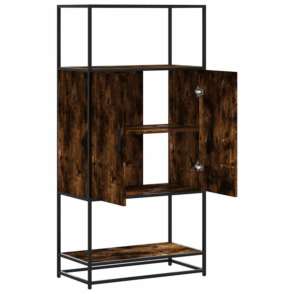 vidaXL Dulapuru stejar afumat 68x35x139 cm lemn și metal prelucrat vidaXL Dulapuru stejar afumat 68x35x139 cm lemn și metal prelucrat
