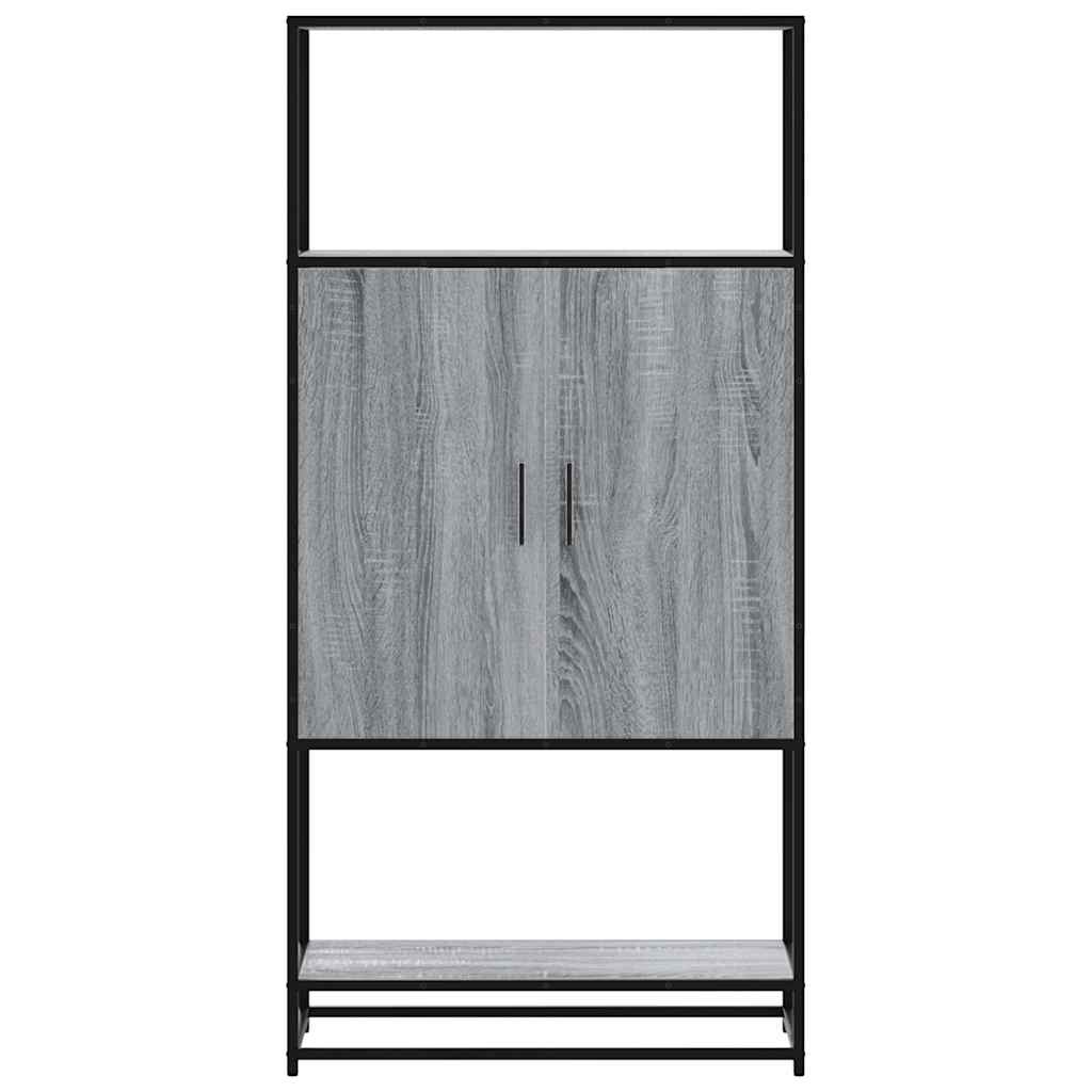 vidaXL Dulap nalt gri Sonoma 68x35x139 cm lemn prelucrat