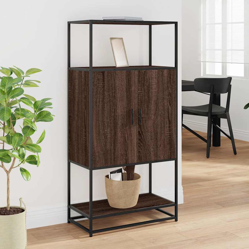 vidaXL Dulapuru Stejar maro 68x35x139 cm lemn și metal prelucrat vidaXL Dulapuru Stejar maro 68x35x139 cm lemn și metal prelucrat
