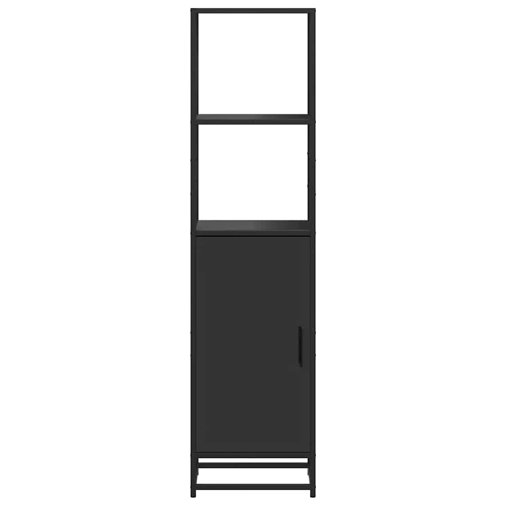 vidaXL Dulapuru negru 35,5x35x139 cm lemn și metal prelucrat vidaXL Dulapuru negru 35,5x35x139 cm lemn și metal prelucrat