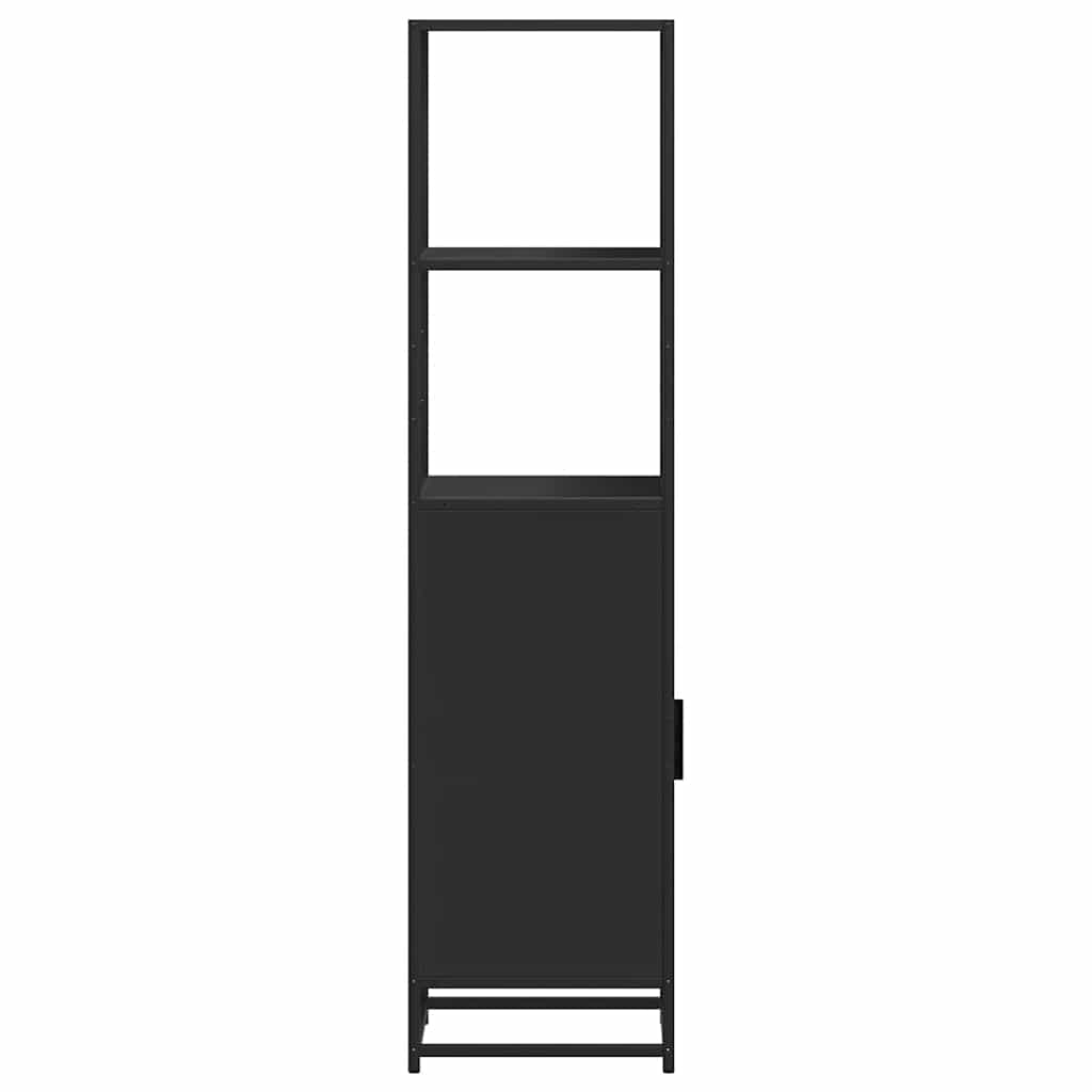 vidaXL Dulapuru negru 35,5x35x139 cm lemn și metal prelucrat vidaXL Dulapuru negru 35,5x35x139 cm lemn și metal prelucrat