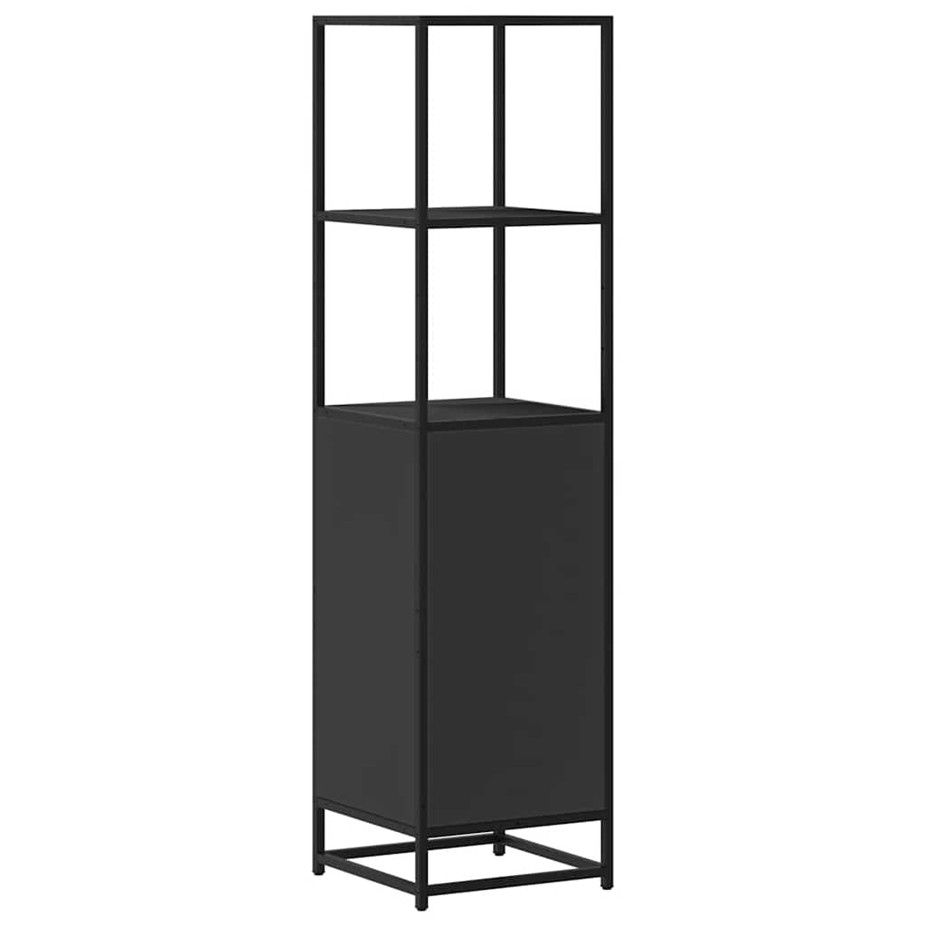vidaXL Dulapuru negru 35,5x35x139 cm lemn și metal prelucrat vidaXL Dulapuru negru 35,5x35x139 cm lemn și metal prelucrat