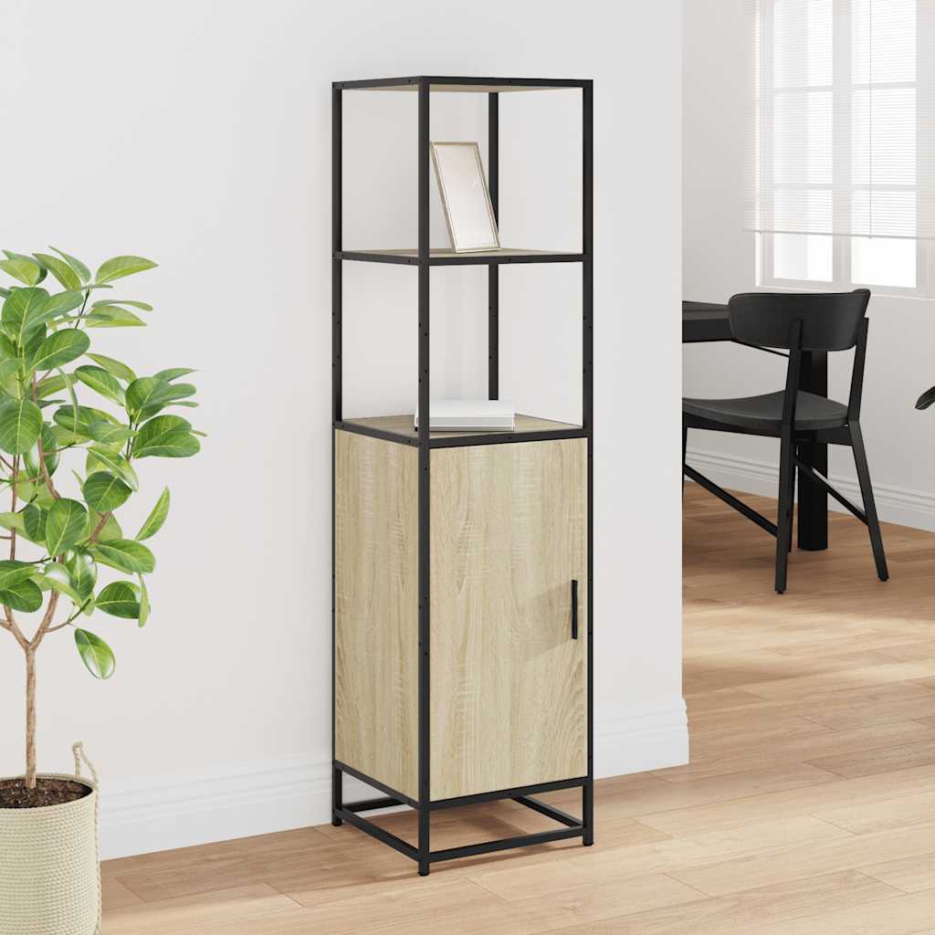 vidaXL Dulapuru Stejar Sonoma 35,5x35x139 cm lemn și metal prelucrat vidaXL Dulapuru Stejar Sonoma 35,5x35x139 cm lemn și metal prelucrat