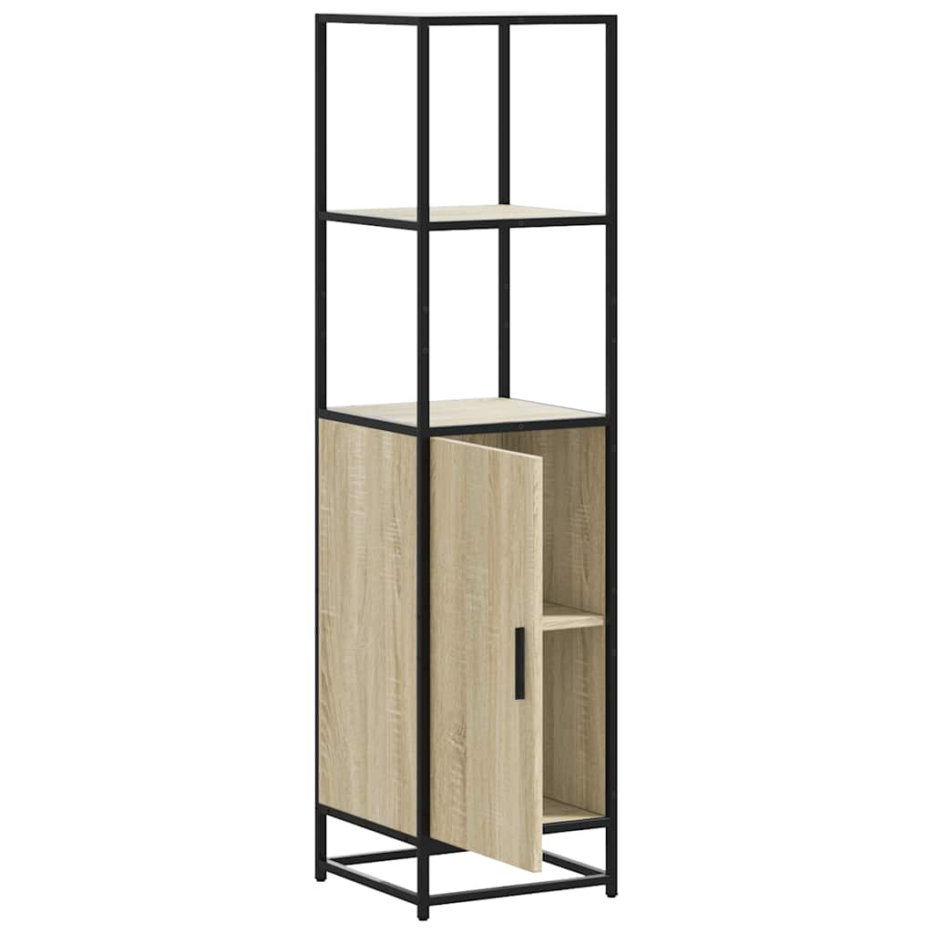 vidaXL Dulapuru Stejar Sonoma 35,5x35x139 cm lemn și metal prelucrat vidaXL Dulapuru Stejar Sonoma 35,5x35x139 cm lemn și metal prelucrat