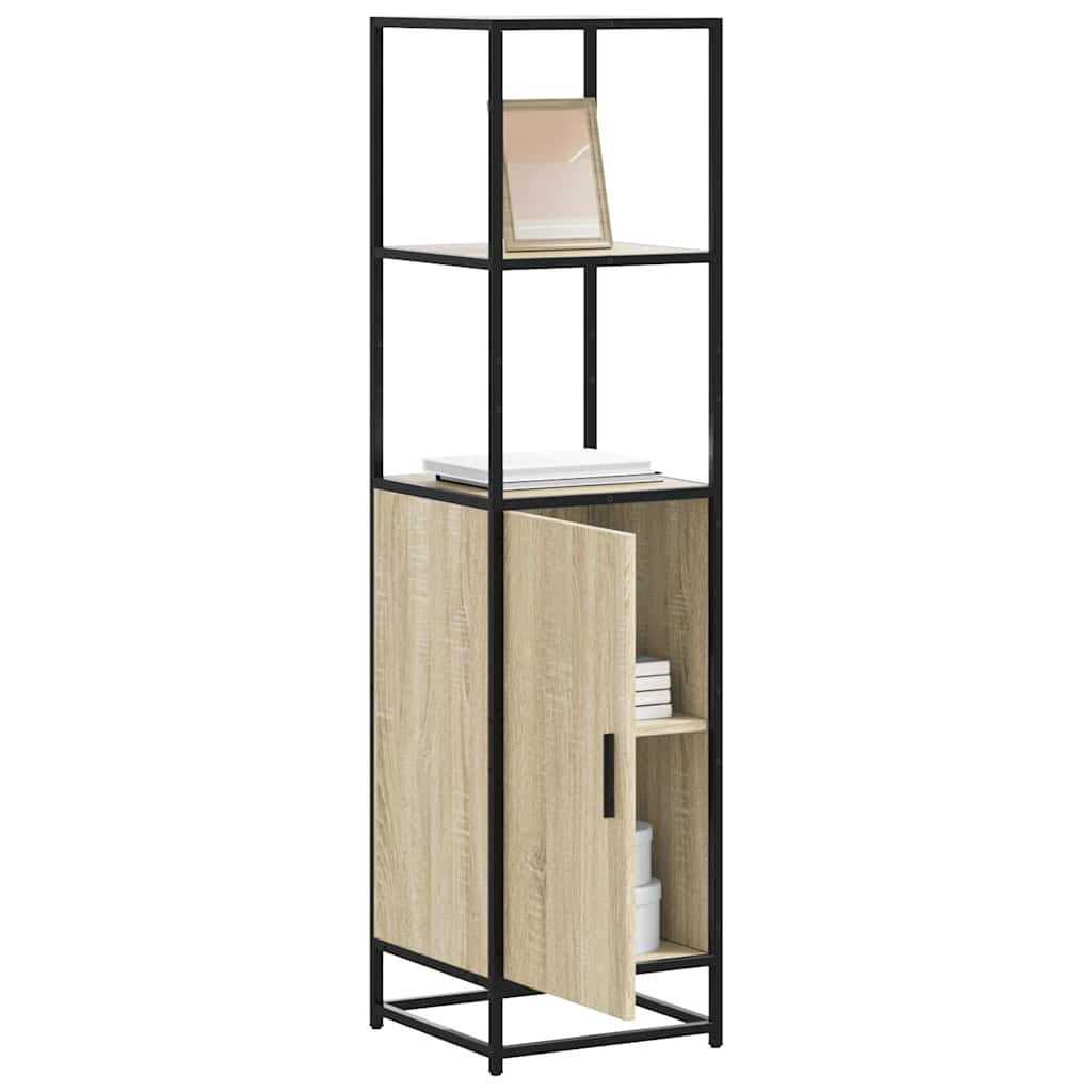 vidaXL Dulapuru Stejar Sonoma 35,5x35x139 cm lemn și metal prelucrat vidaXL Dulapuru Stejar Sonoma 35,5x35x139 cm lemn și metal prelucrat