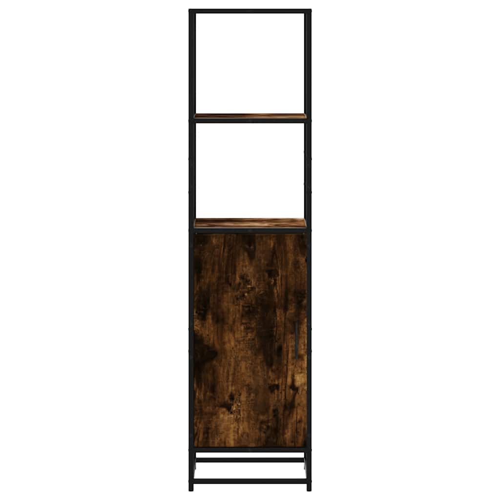 vidaXL Dulapuru stejar afumat 35,5x35x139 cm lemn și metal prelucrat vidaXL Dulapuru stejar afumat 35,5x35x139 cm lemn și metal prelucrat