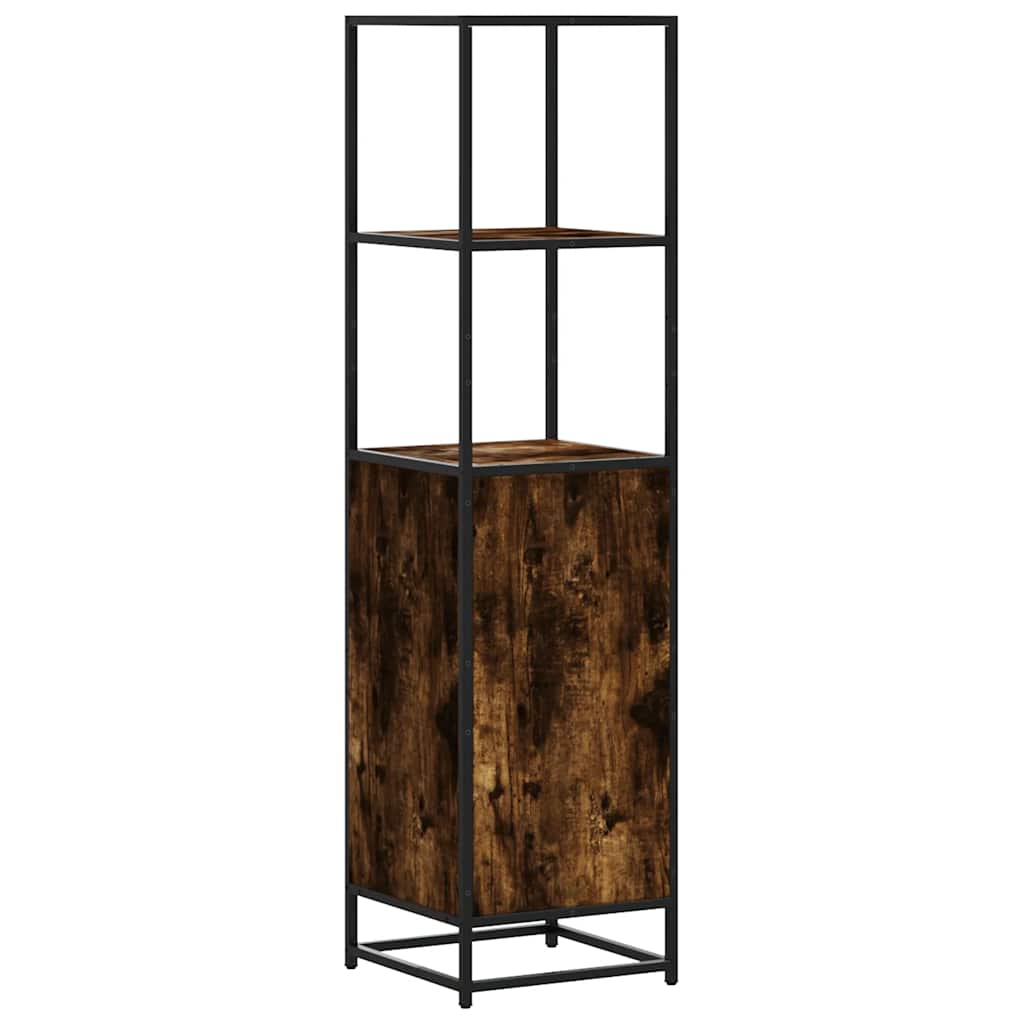 vidaXL Dulapuru stejar afumat 35,5x35x139 cm lemn și metal prelucrat vidaXL Dulapuru stejar afumat 35,5x35x139 cm lemn și metal prelucrat