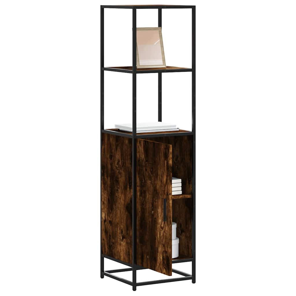 vidaXL Dulapuru stejar afumat 35,5x35x139 cm lemn și metal prelucrat vidaXL Dulapuru stejar afumat 35,5x35x139 cm lemn și metal prelucrat