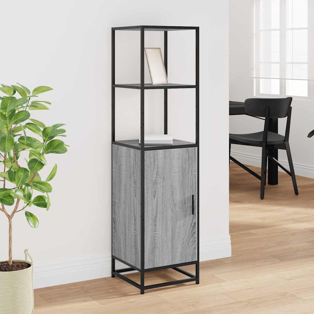 vidaXL Dulap nalt gri Sonoma 35,5x35x139 cm lemn prelucrat