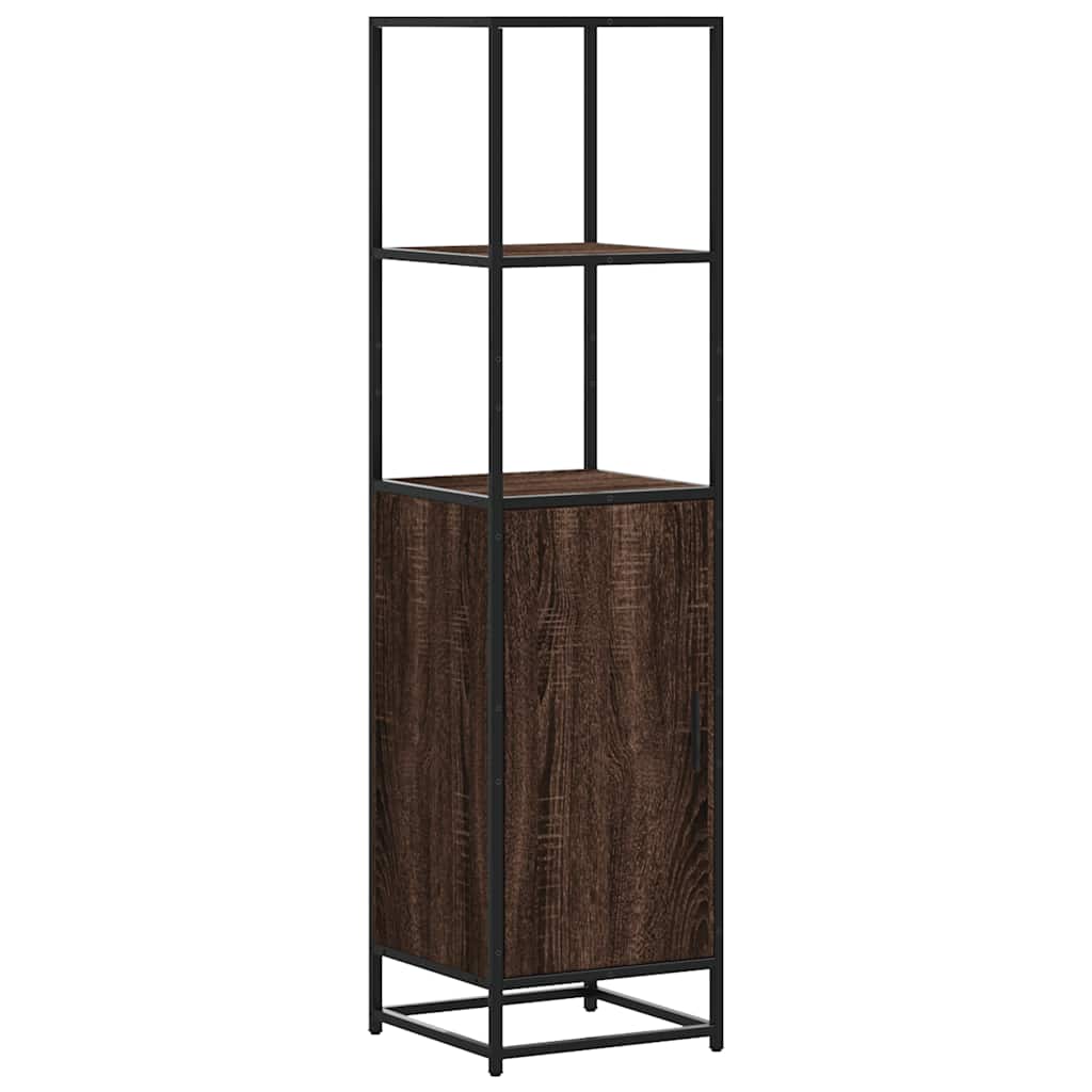 vidaXL Dulapuru stejar maro 35,5x35x139 cm lemn și metal prelucrat vidaXL Dulapuru stejar maro 35,5x35x139 cm lemn și metal prelucrat