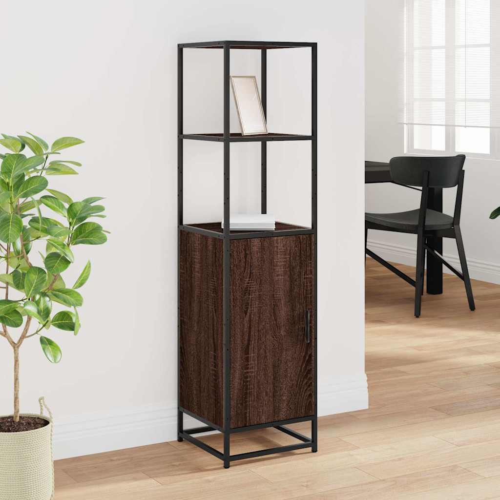 vidaXL Dulapuru stejar maro 35,5x35x139 cm lemn și metal prelucrat vidaXL Dulapuru stejar maro 35,5x35x139 cm lemn și metal prelucrat