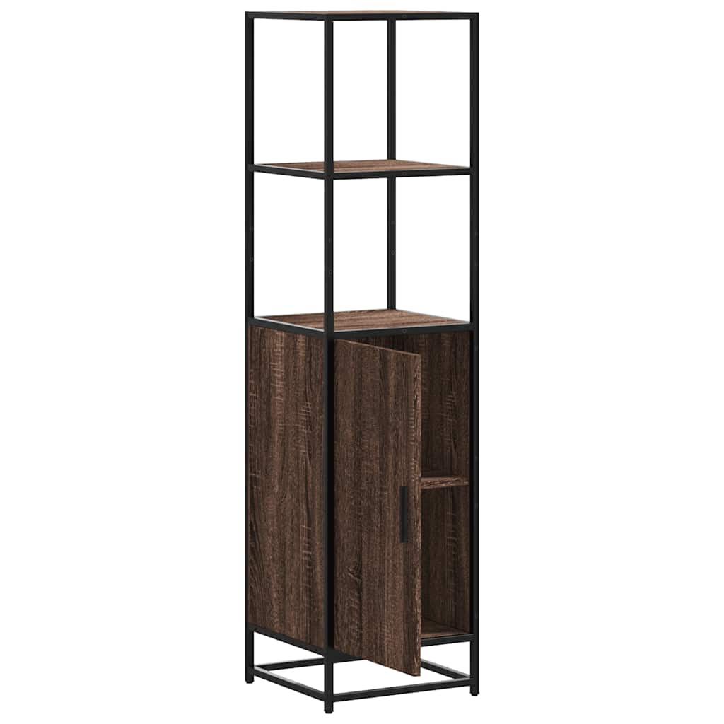 vidaXL Dulapuru stejar maro 35,5x35x139 cm lemn și metal prelucrat vidaXL Dulapuru stejar maro 35,5x35x139 cm lemn și metal prelucrat