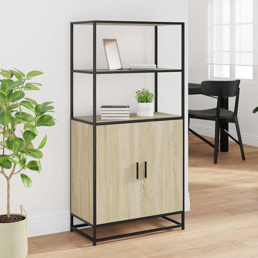 vidaXL Dulapuru Stejar Sonoma 68x35x139 cm lemn și metal prelucrat vidaXL Dulapuru Stejar Sonoma 68x35x139 cm lemn și metal prelucrat