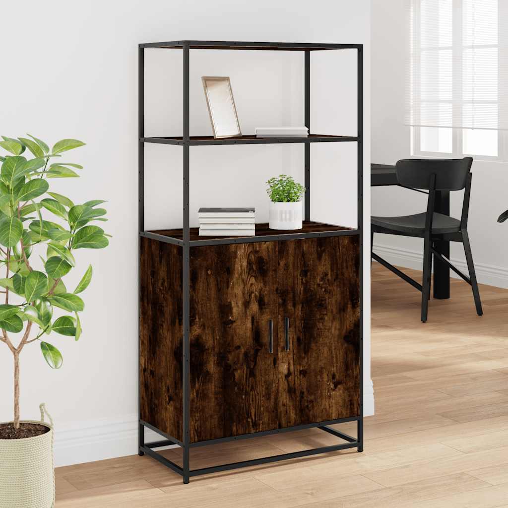 vidaXL Dulapuru stejar afumat 68x35x139 cm lemn și metal prelucrat vidaXL Dulapuru stejar afumat 68x35x139 cm lemn și metal prelucrat