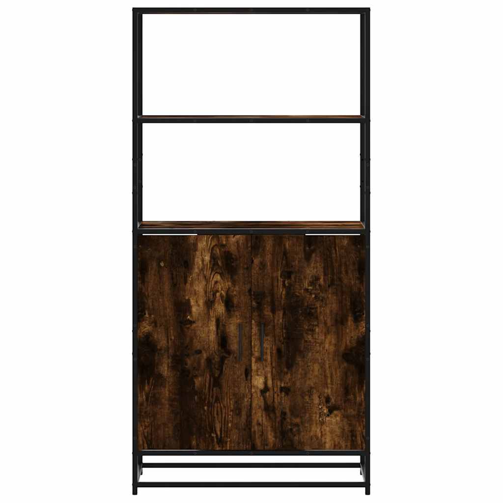 vidaXL Dulapuru stejar afumat 68x35x139 cm lemn și metal prelucrat vidaXL Dulapuru stejar afumat 68x35x139 cm lemn și metal prelucrat
