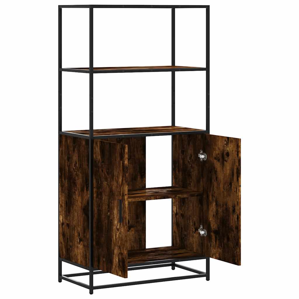 vidaXL Dulapuru stejar afumat 68x35x139 cm lemn și metal prelucrat vidaXL Dulapuru stejar afumat 68x35x139 cm lemn și metal prelucrat
