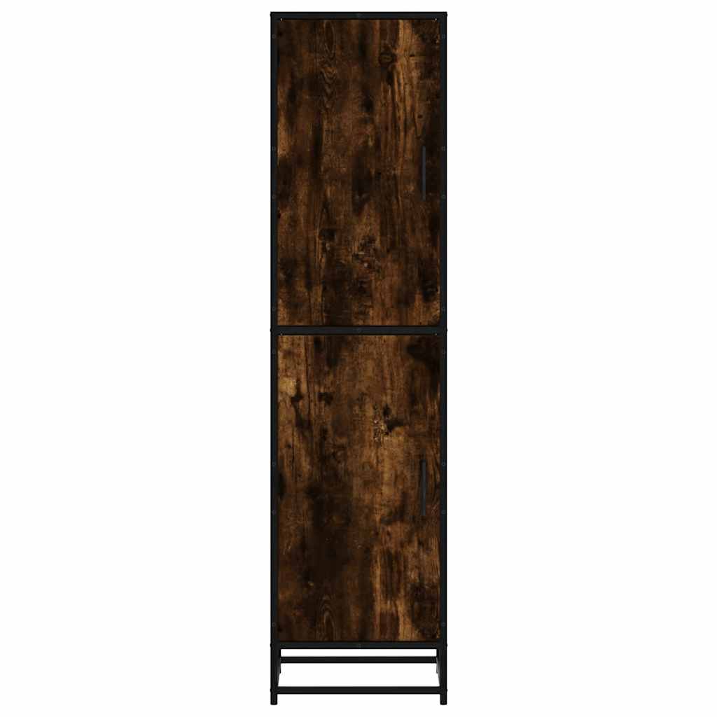 vidaXL Dulapuru stejar afumat 35,5x35x139 cm lemn și metal prelucrat vidaXL Dulapuru stejar afumat 35,5x35x139 cm lemn și metal prelucrat