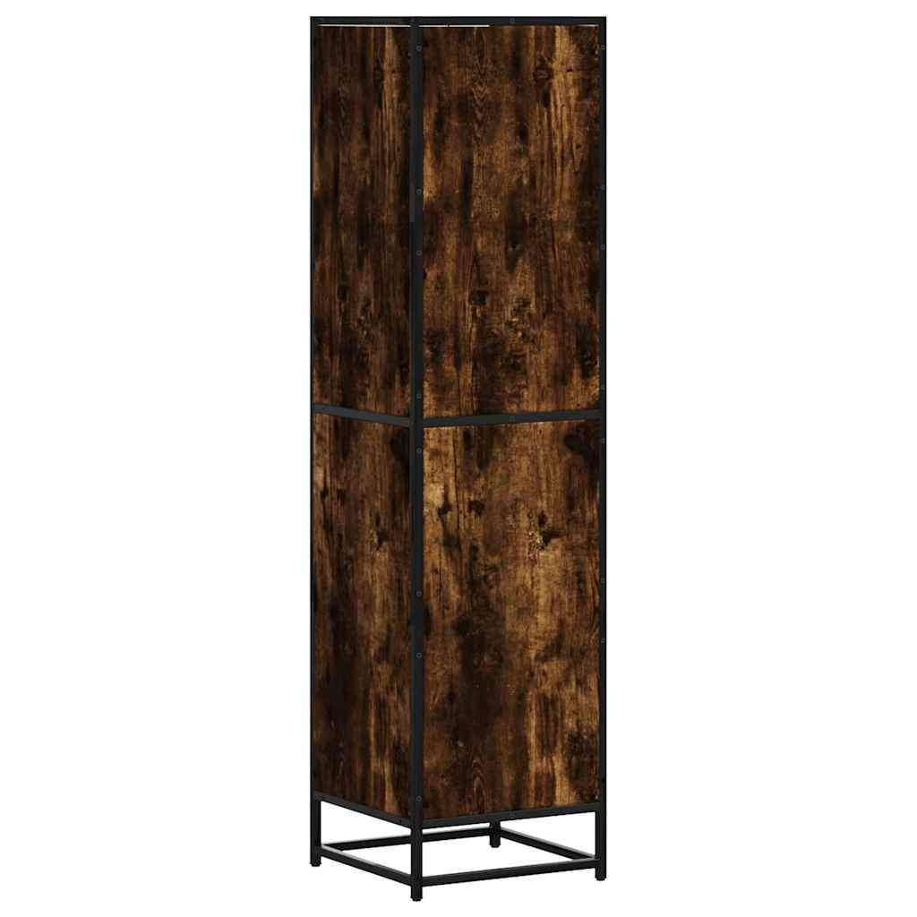 vidaXL Dulapuru stejar afumat 35,5x35x139 cm lemn și metal prelucrat vidaXL Dulapuru stejar afumat 35,5x35x139 cm lemn și metal prelucrat