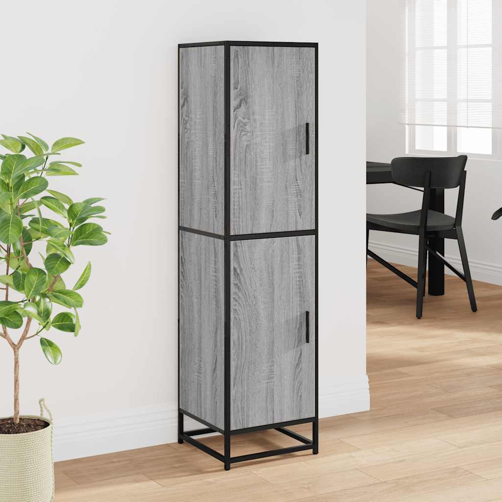 vidaXL Dulap nalt gri Sonoma 35,5x35x139 cm lemn prelucrat