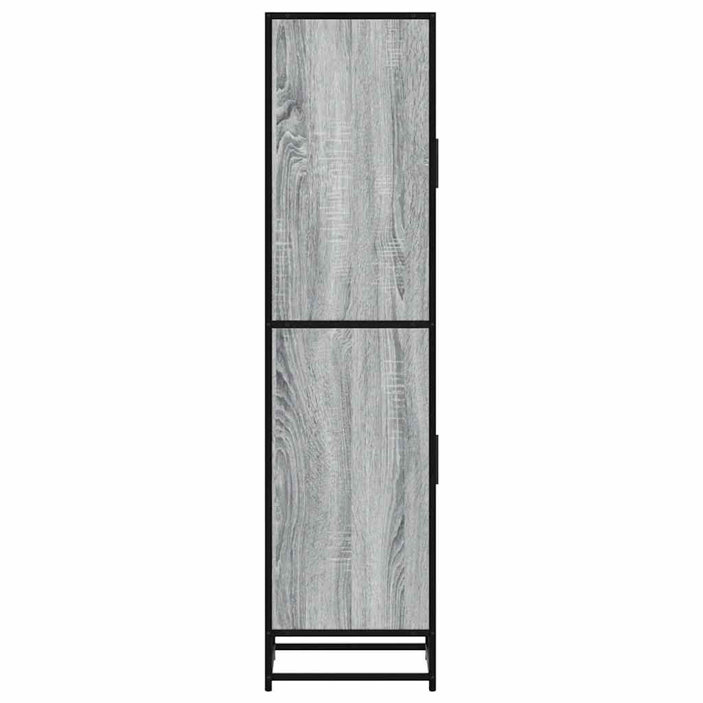 vidaXL Dulap nalt gri Sonoma 35,5x35x139 cm lemn prelucrat