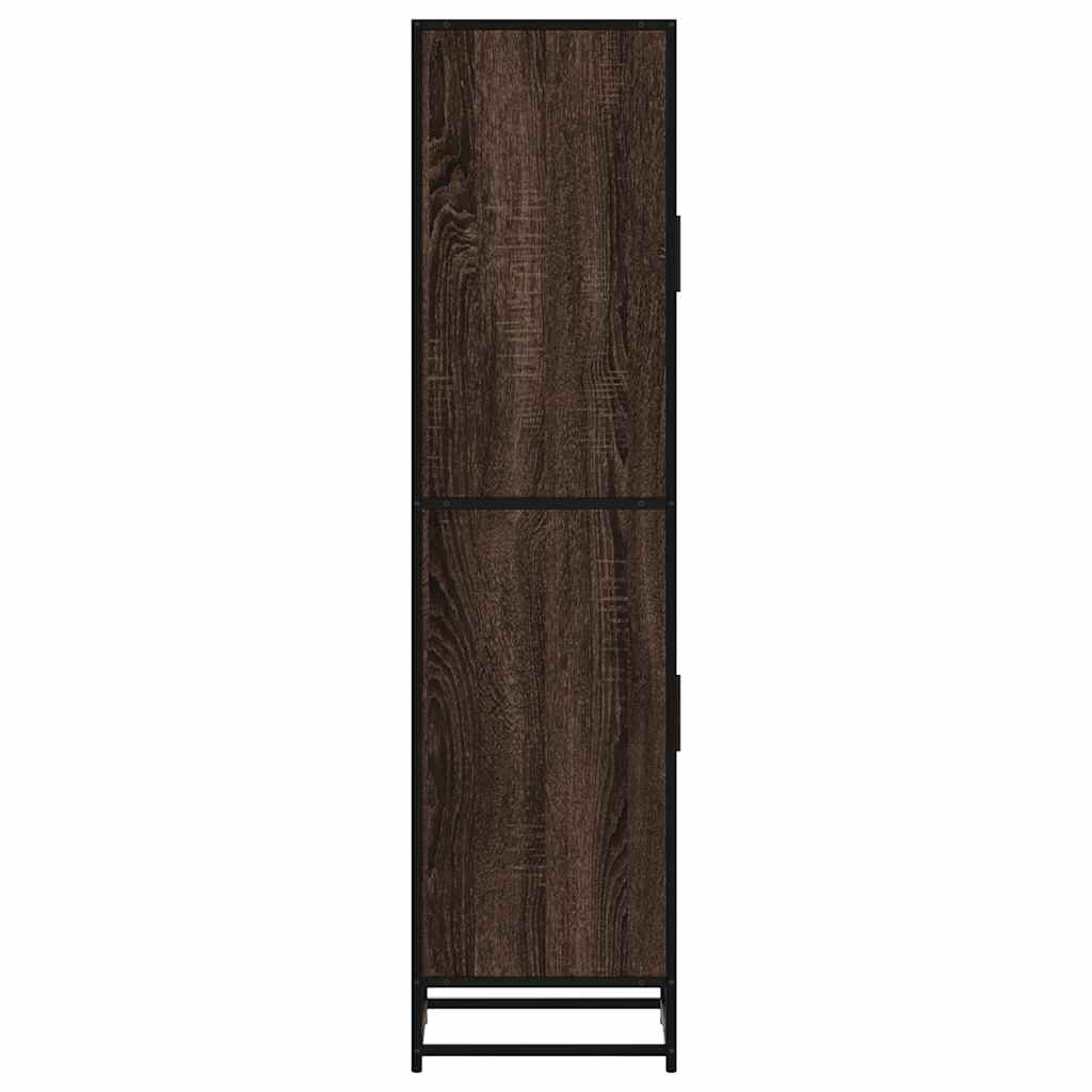 vidaXL Dulapuru stejar maro 35,5x35x139 cm lemn și metal prelucrat vidaXL Dulapuru stejar maro 35,5x35x139 cm lemn și metal prelucrat