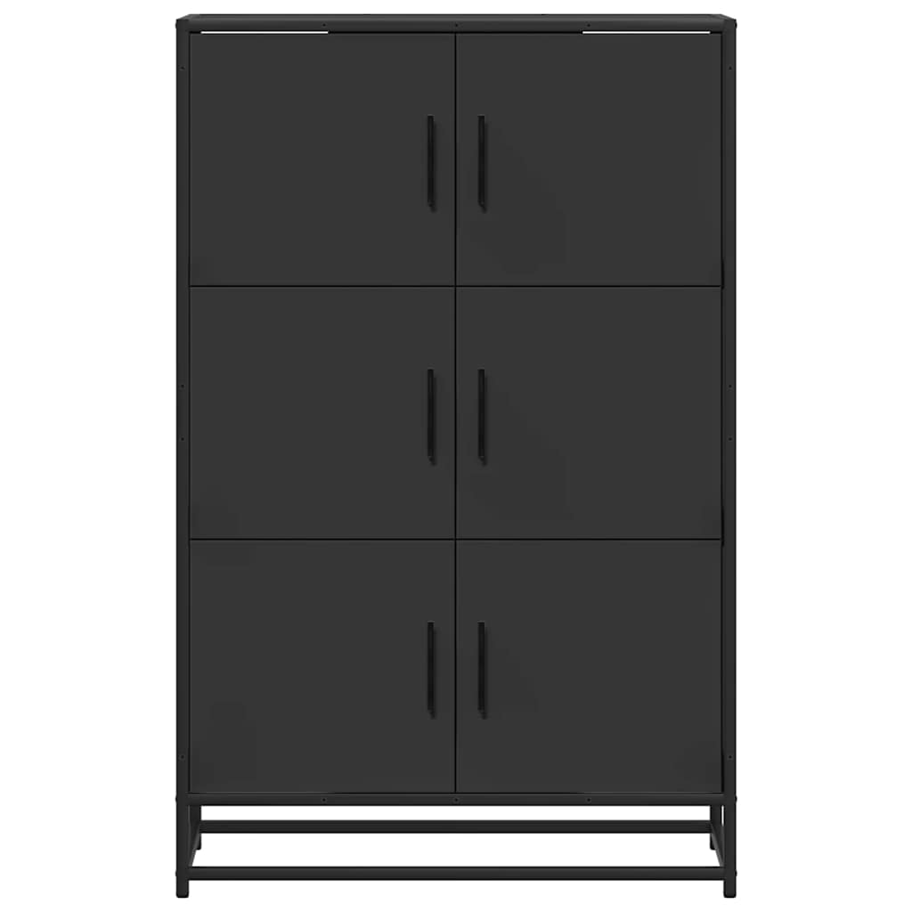 vidaXL Dulapuru negru 68x35x106,5 cm lemn și metal prelucrat vidaXL Dulapuru negru 68x35x106,5 cm lemn și metal prelucrat