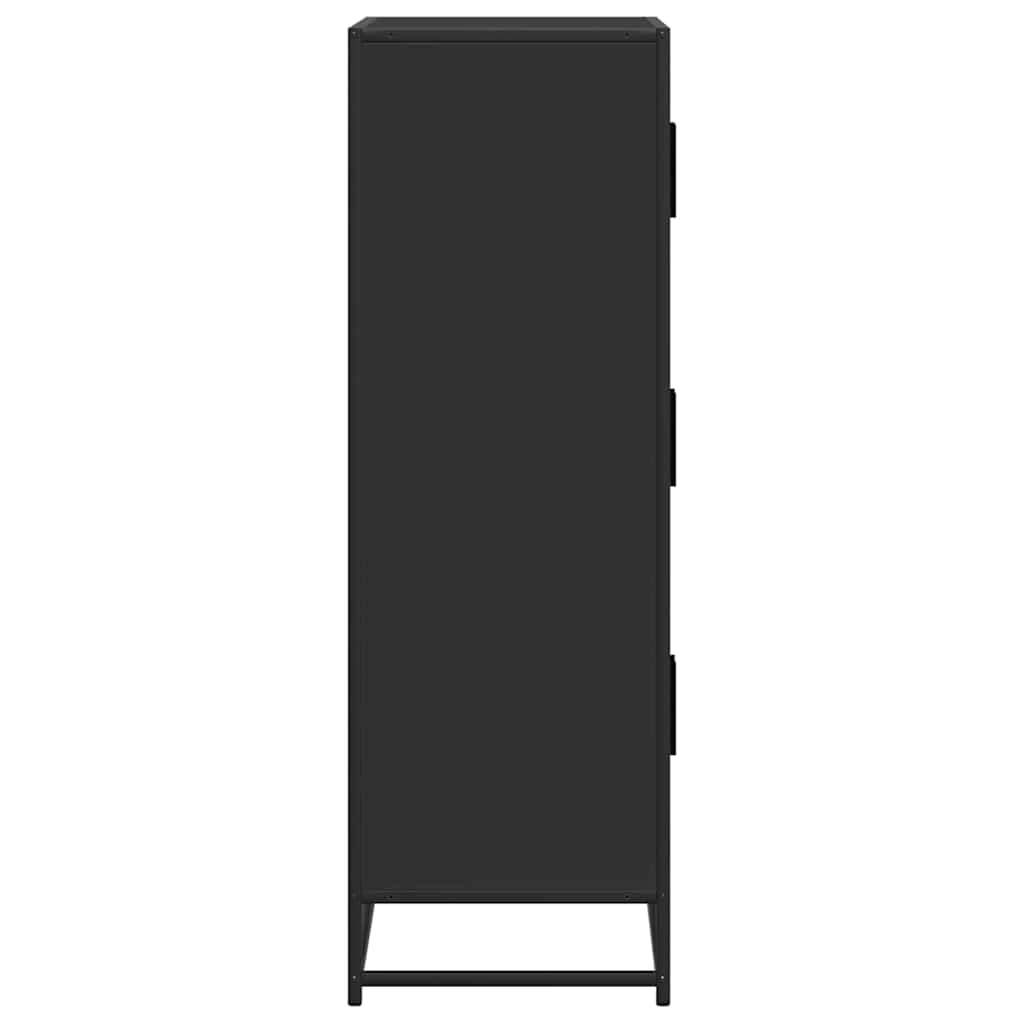vidaXL Dulapuru negru 68x35x106,5 cm lemn și metal prelucrat vidaXL Dulapuru negru 68x35x106,5 cm lemn și metal prelucrat