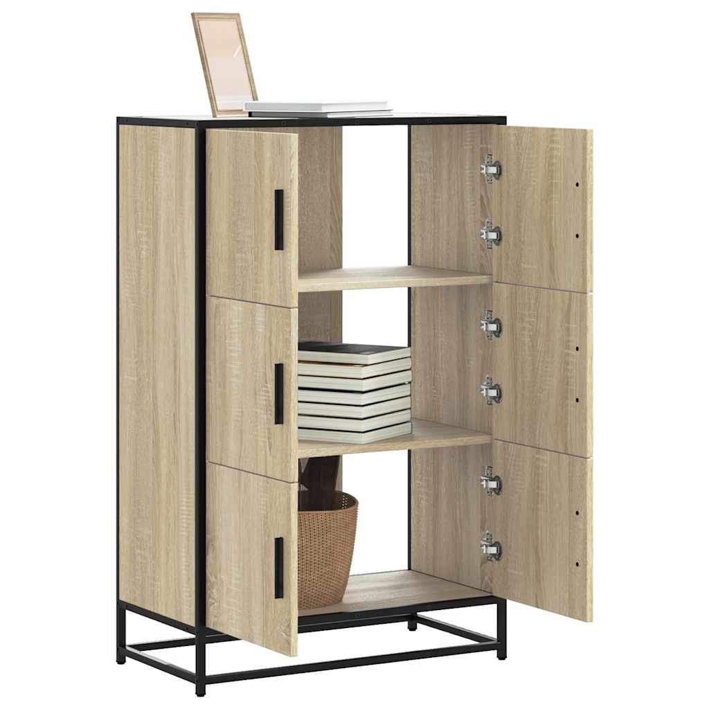 vidaXL Dulapuru Stejar Sonoma 68x35x106,5 cm lemn și metal prelucrat vidaXL Dulapuru Stejar Sonoma 68x35x106,5 cm lemn și metal prelucrat