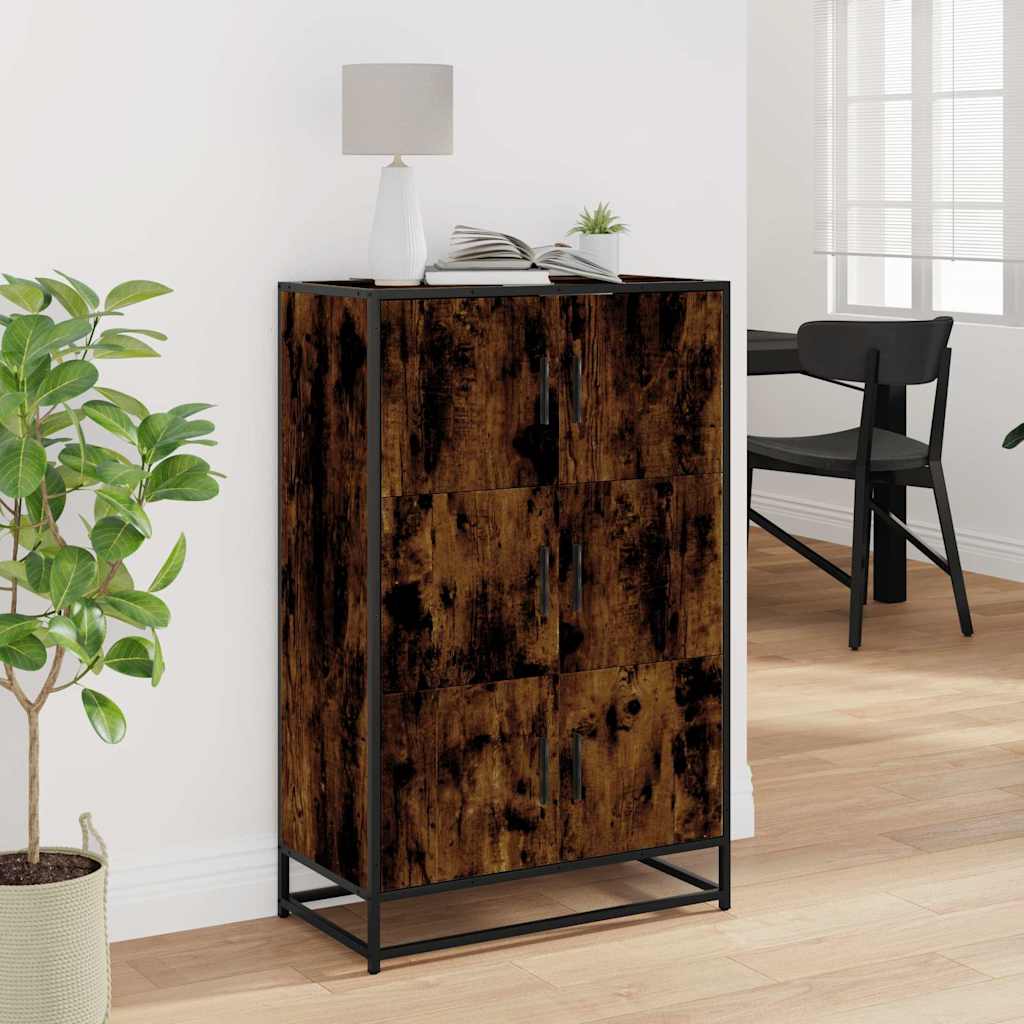 vidaXL Dulapuru stejar afumat 68x35x106,5 cm lemn și metal prelucrat vidaXL Dulapuru stejar afumat 68x35x106,5 cm lemn și metal prelucrat
