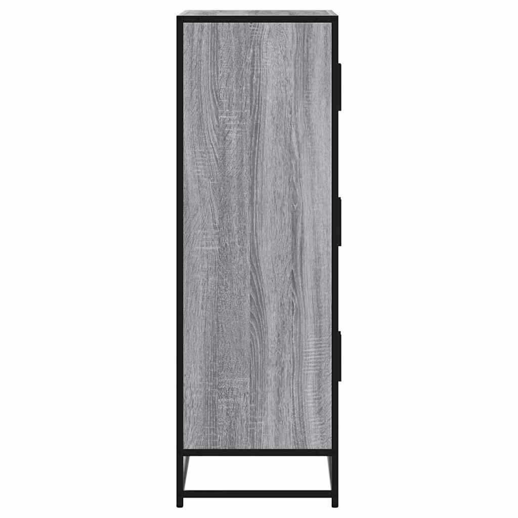 vidaXL Dulap nalt gri Sonoma 68x35x106,5 cm lemn prelucrat