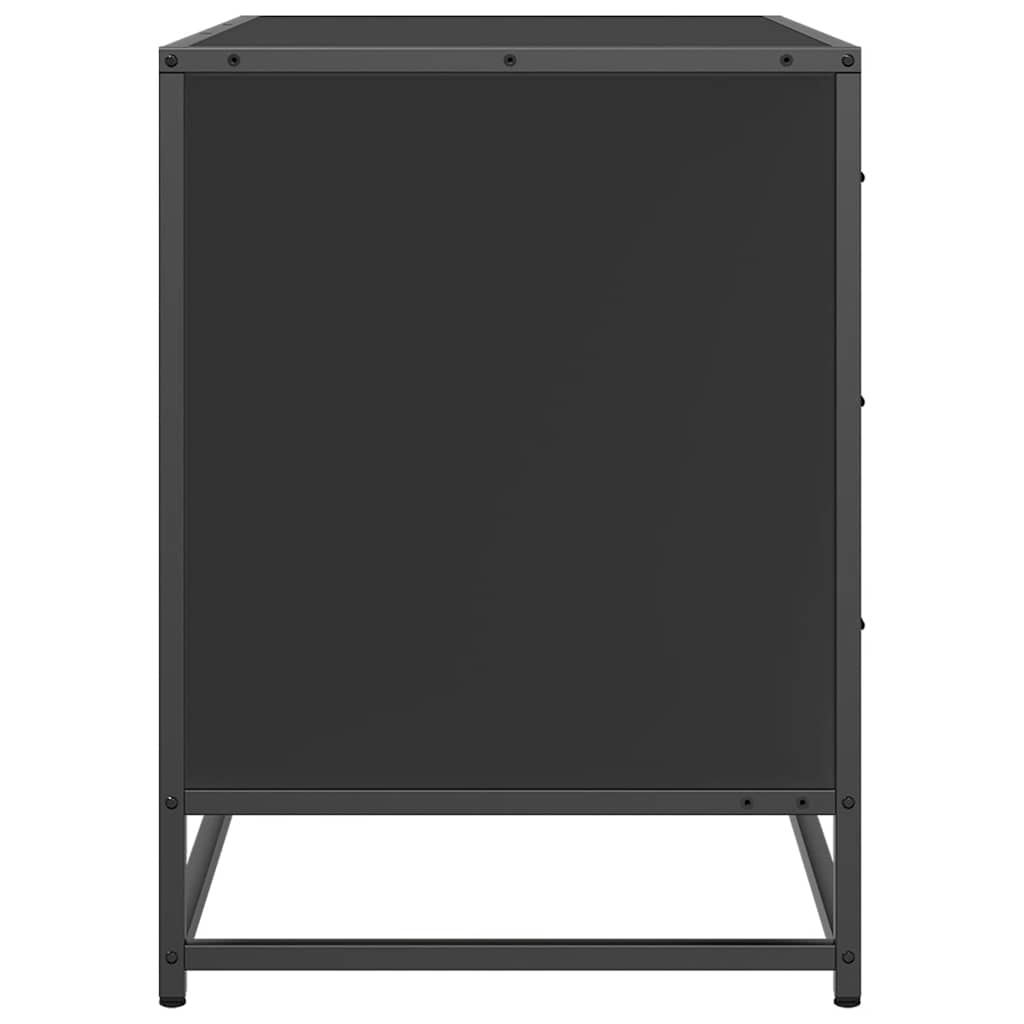 vidaXL Dulap cu sertare, negru, 70x41x56 cm, lemn compozit vidaXL Dulap cu sertare, negru, 70x41x56 cm, lemn compozit