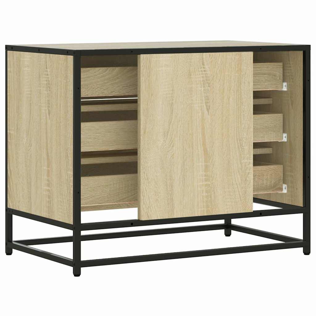 vidaXL Dulap cu sertare, stejar sonoma, 70x41x56 cm, lemn compozit vidaXL Dulap cu sertare, stejar sonoma, 70x41x56 cm, lemn compozit