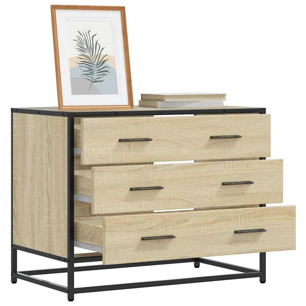 vidaXL Dulap cu sertare, stejar sonoma, 70x41x56 cm, lemn compozit vidaXL Dulap cu sertare, stejar sonoma, 70x41x56 cm, lemn compozit