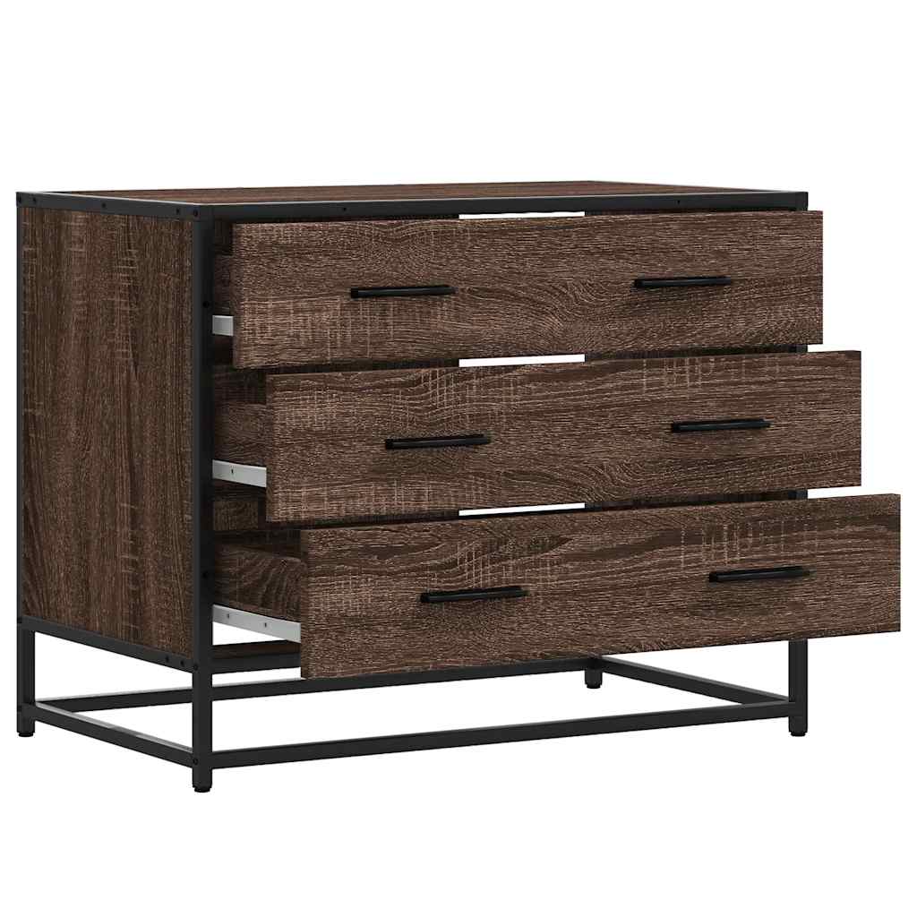 vidaXL Dulap cu sertar, stejar maro, 70x41x56 cm, lemn prelucrat vidaXL Dulap cu sertar, stejar maro, 70x41x56 cm, lemn prelucrat