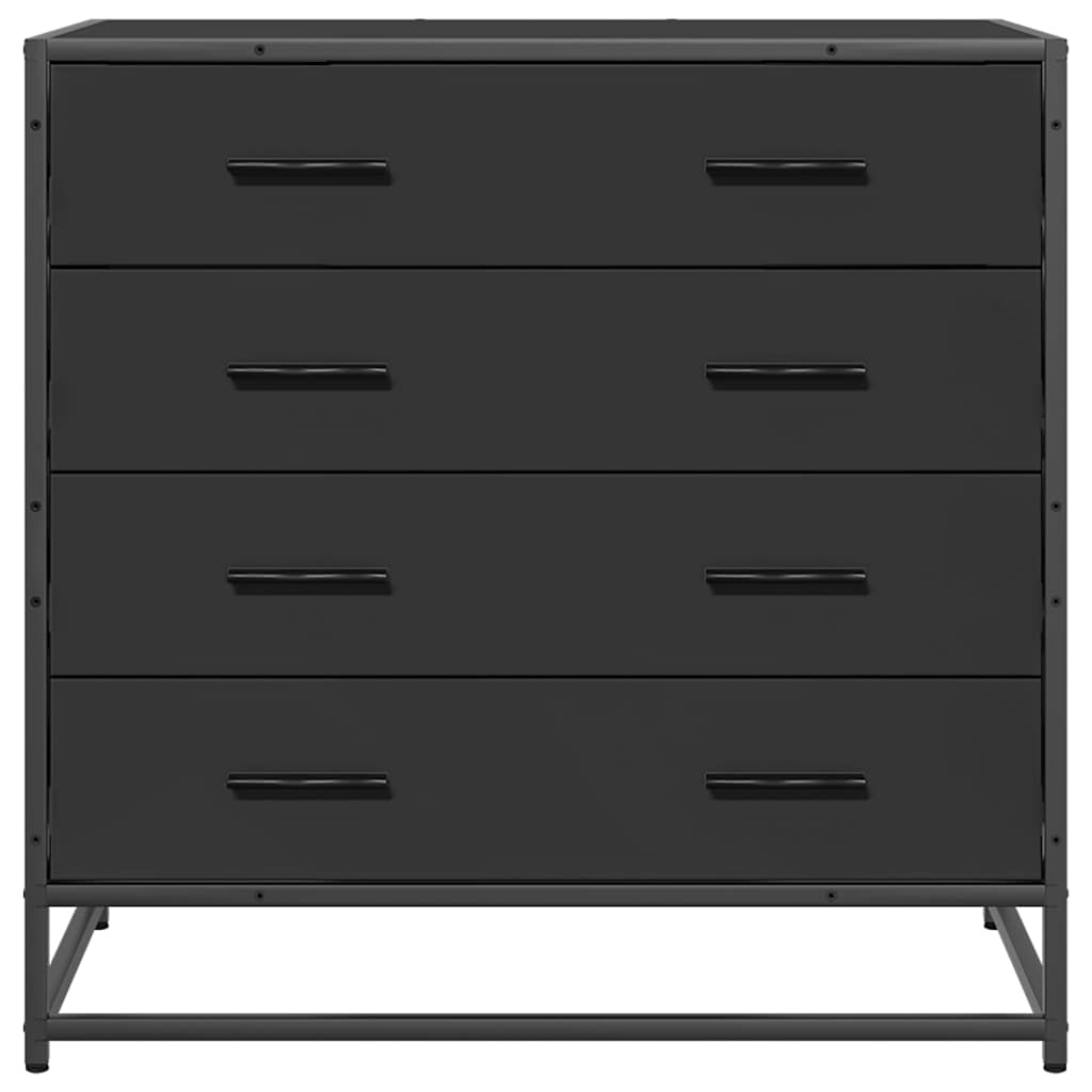 vidaXL Dulap cu sertare, negru, 70x41x70 cm, lemn compozit vidaXL Dulap cu sertare, negru, 70x41x70 cm, lemn compozit