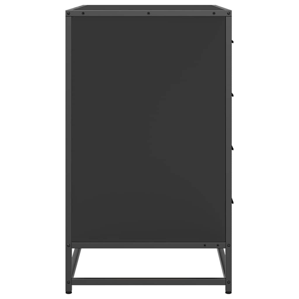 vidaXL Dulap cu sertare, negru, 70x41x70 cm, lemn compozit vidaXL Dulap cu sertare, negru, 70x41x70 cm, lemn compozit