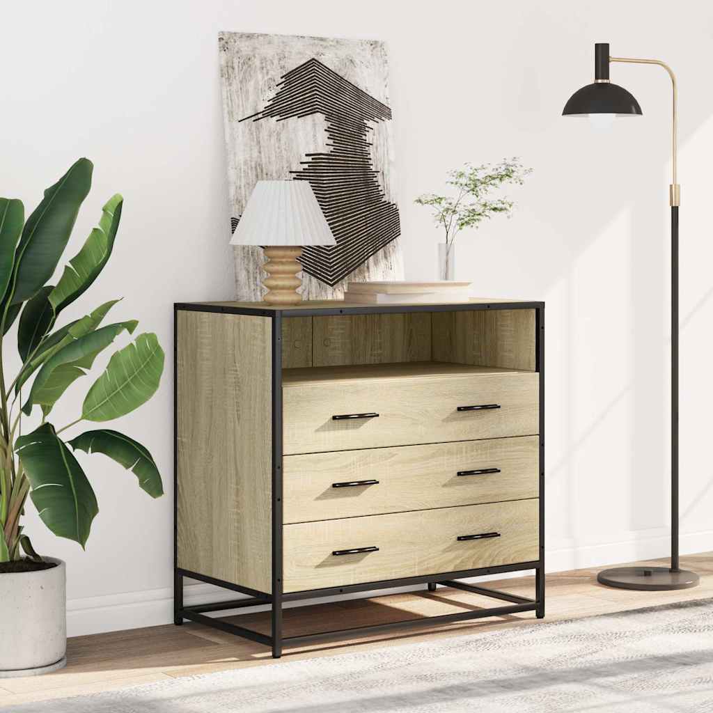 vidaXL Dulap cu sertare, stejar sonoma, 70x41x70 cm, lemn compozit vidaXL Dulap cu sertare, stejar sonoma, 70x41x70 cm, lemn compozit