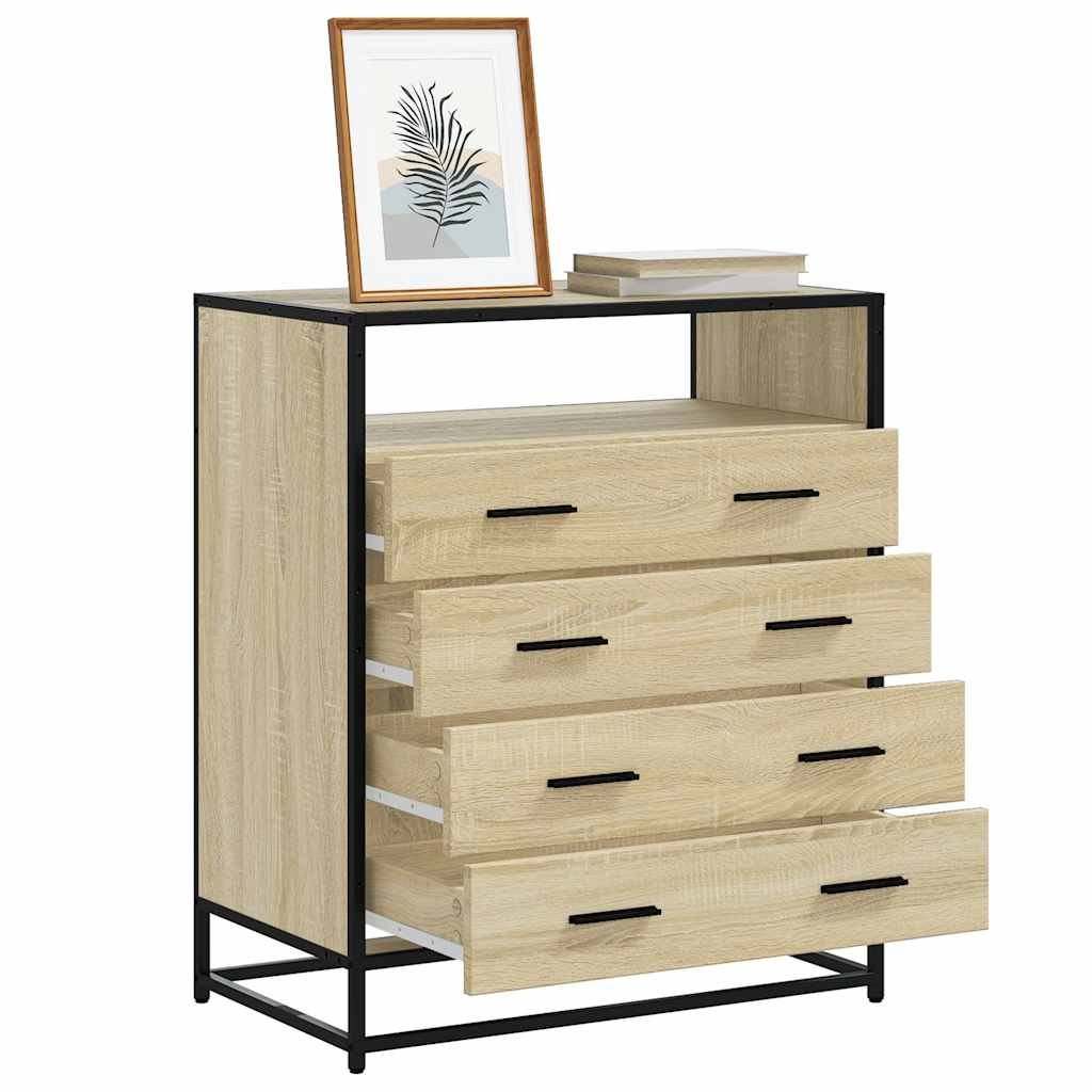 vidaXL Dulap cu sertare, stejar sonoma, 70x41x83,5 cm, lemn prelucrat vidaXL Dulap cu sertare, stejar sonoma, 70x41x83,5 cm, lemn prelucrat