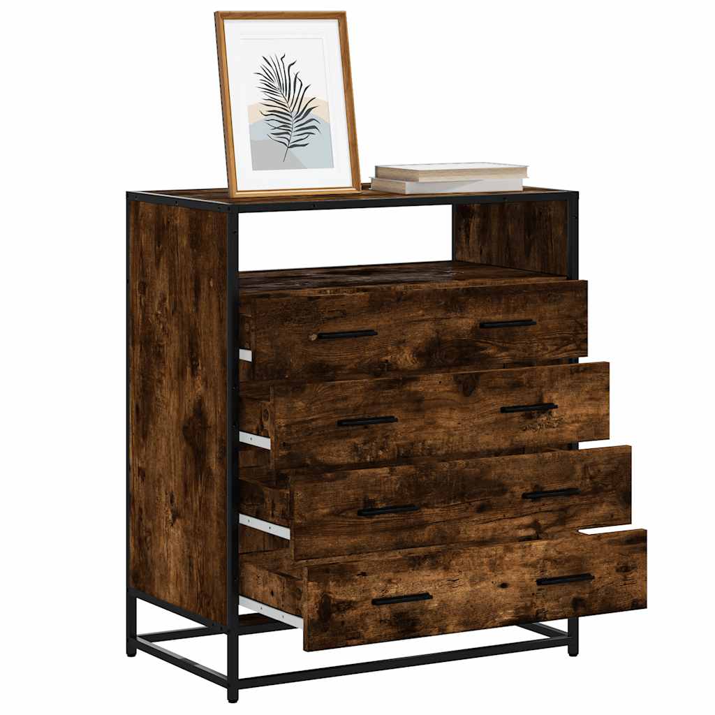 vidaXL Dulap cu sertar, stejar fumuriu, 70x41x83,5 cm, lemn prelucrat vidaXL Dulap cu sertar, stejar fumuriu, 70x41x83,5 cm, lemn prelucrat