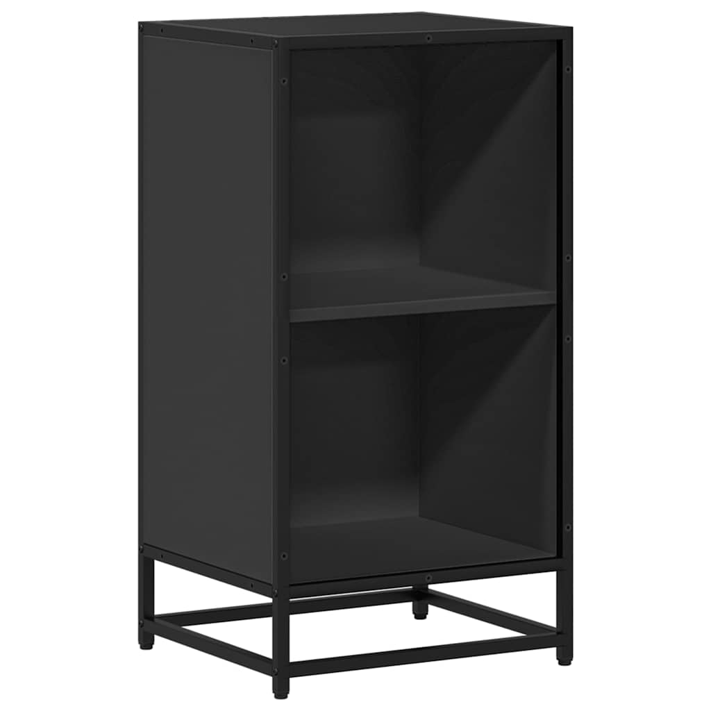 vidaXL Bibliotecă, negru, 40x35x76 cm, lemn prelucrat