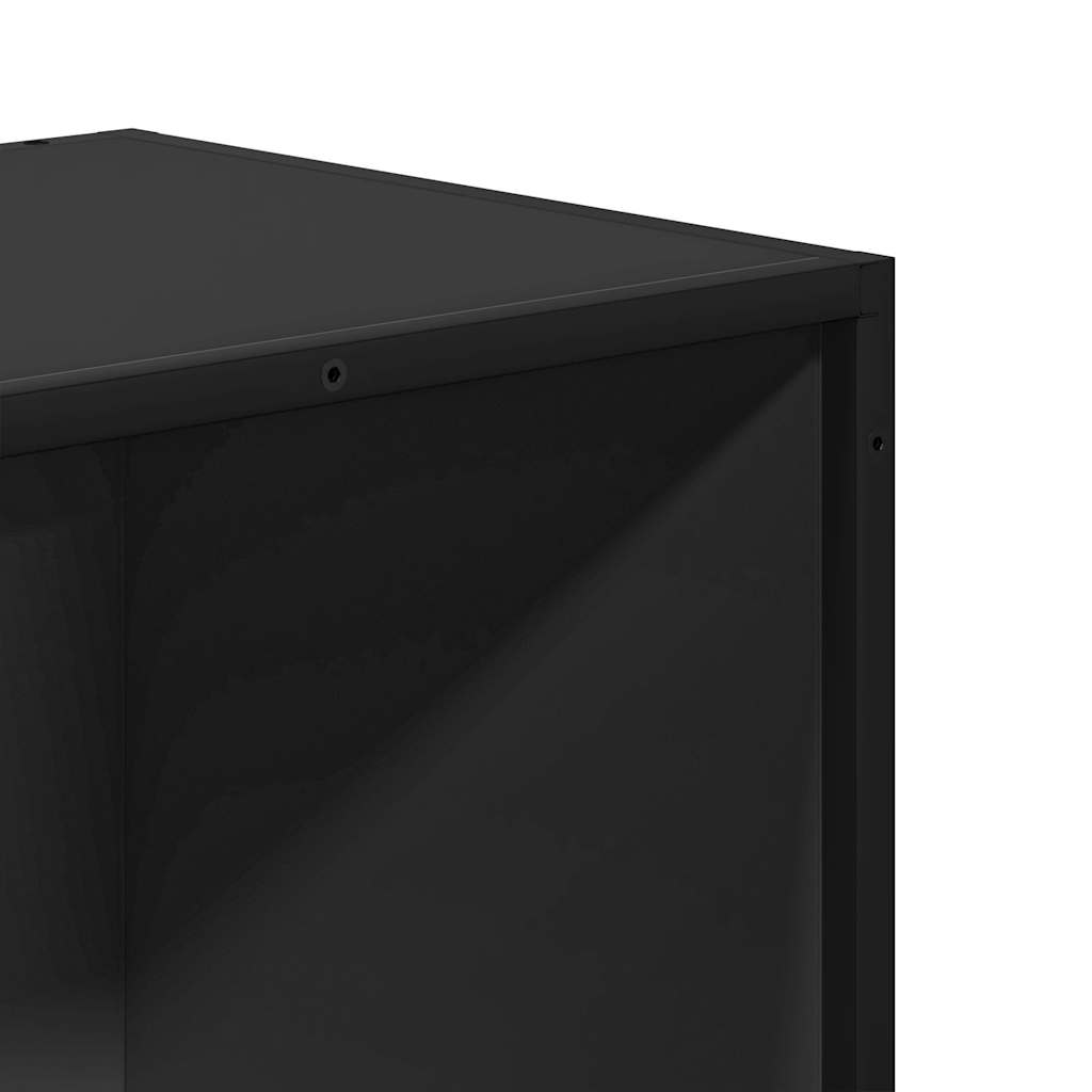 vidaXL Dulap cu cărți negru 60x35x76 cm lemn prelucrat vidaXL Dulap cu cărți negru 60x35x76 cm lemn prelucrat