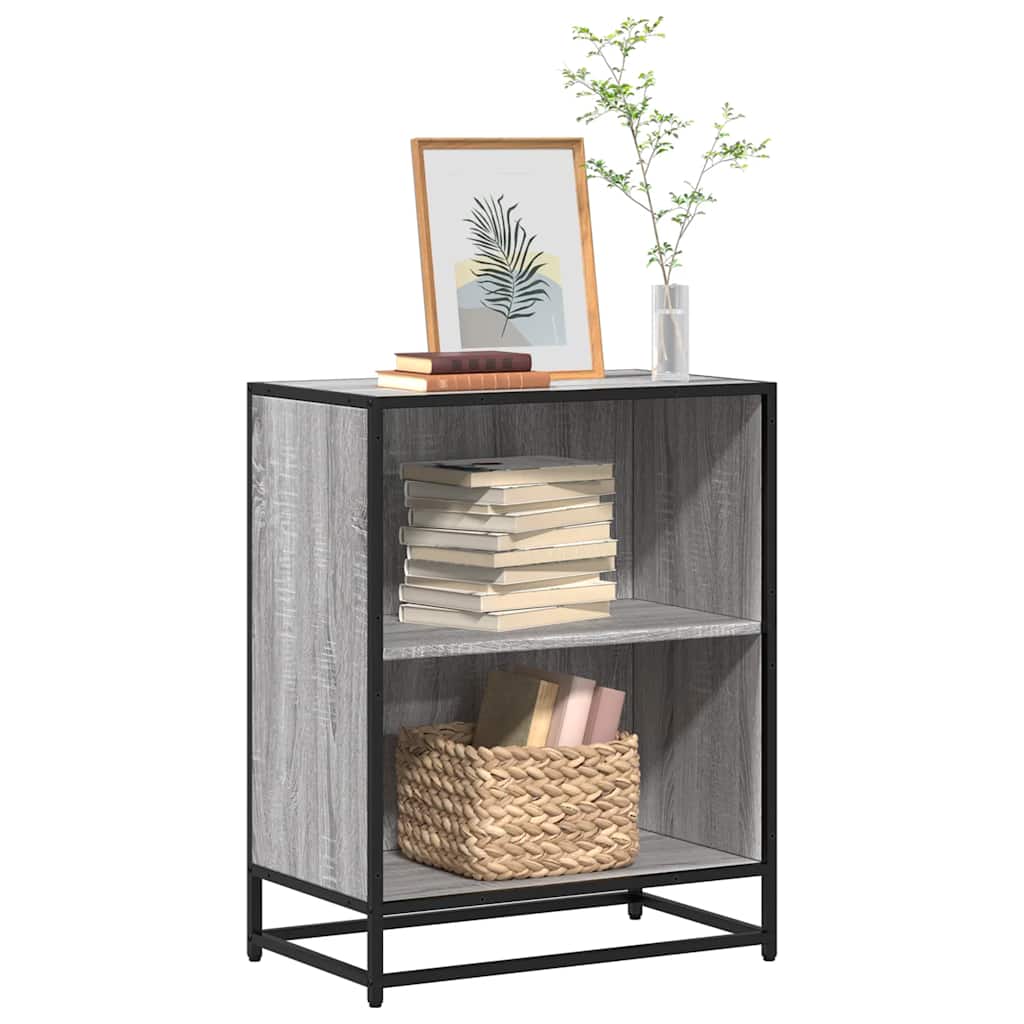 vidaXL Bibliotecă, gri sonoma, 60x35x76 cm, lemn prelucrat vidaXL Bibliotecă, gri sonoma, 60x35x76 cm, lemn prelucrat